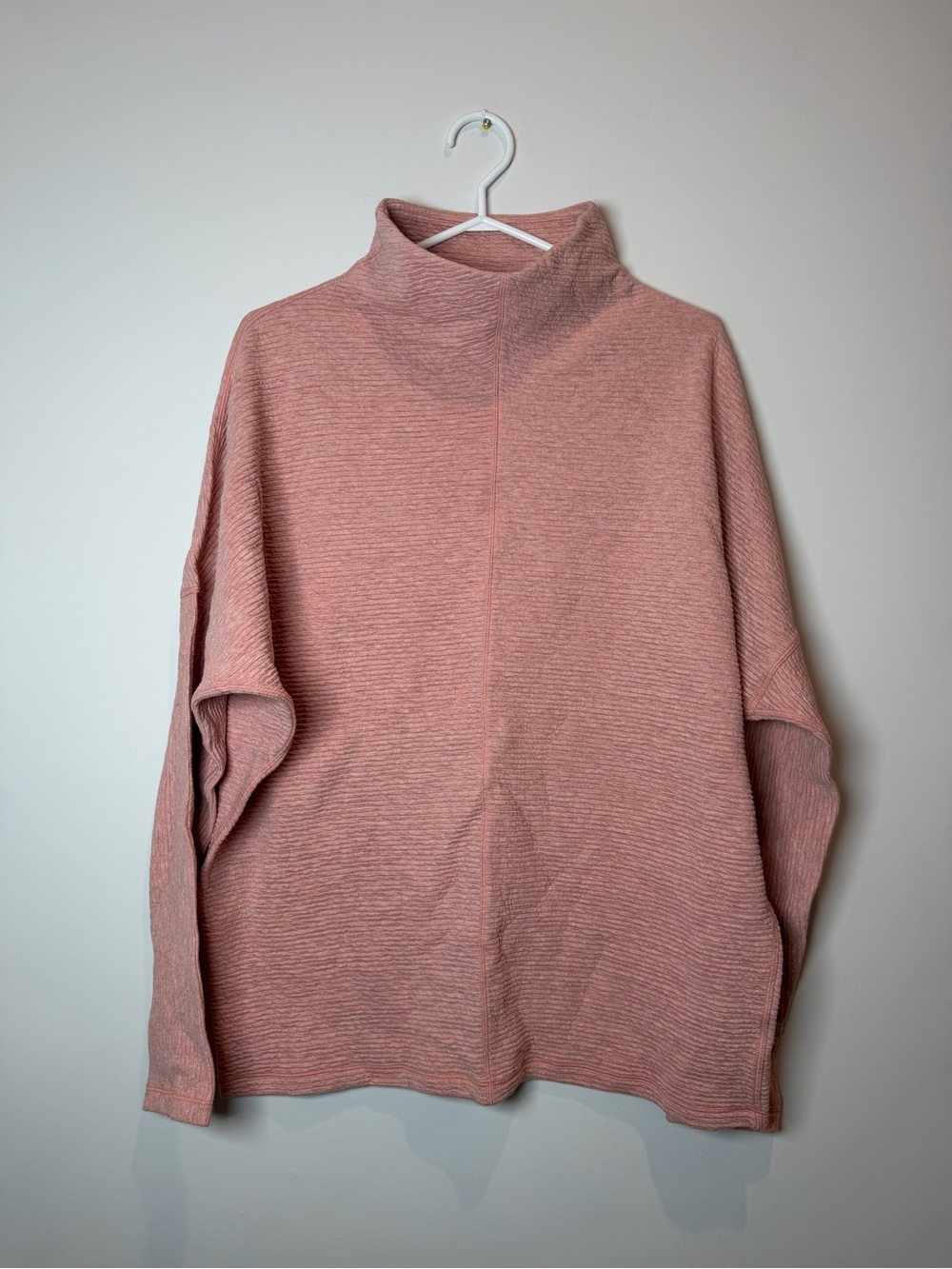 Lululemon Along the Way Mock Neck Sweater Heathered Copper Clay Size Large NWOT